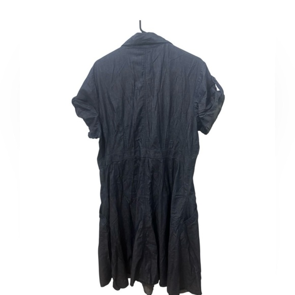 eShakti Dark Blue Chambray Cotton Dress Size 20W - Picture 2 of 5